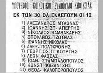 25 Οκτωβρίου 1925: Οι πρώτες κοινοτικές εκλογές στην Κηφισιά