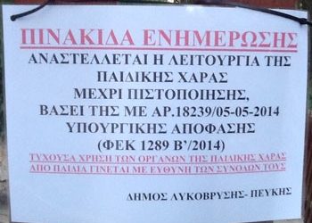 Παιδικές χαρές με ευθύνη… συνοδών