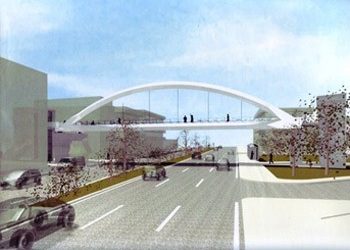 Νέα πεζογέφυρα στη λεωφόρο Μεσογείων