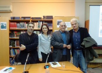 Ο Γ. Καπράνος στη Δημοτική Βιβλιοθήκη