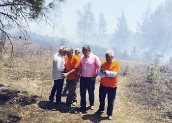 Ο Γ. Πατούλης στη φωτιά της Σταμάτας