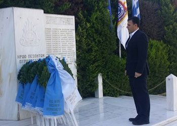 Στην τελετή μνήμης των πεσόντων πυροσβεστών