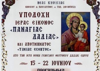 Υποδοχή Ιεράς Εικόνος της Παναγίας Δαδιάς