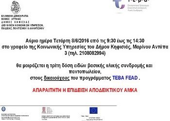 Διανομή ειδών βασικής υλικής συνδρομής