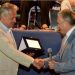 Ο Β. Γιαννακόπουλος στη βράβευση του Γ. Λαζουρά