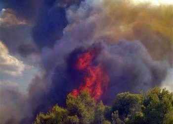 Σε εξέλιξη πυρκαγιά στο Πόρτο Λάφια στην Κάρυστο