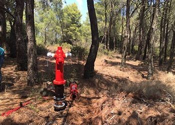 Τοποθέτηση πυροσβεστικών κρουνών-φωλεών στον Λόφο του Προφήτη Ηλία