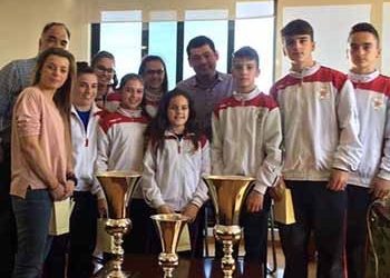 Στο Δημαρχείο οι θριαμβευτές του Παγκοσμίου Κυπέλλου τραμπολίνο