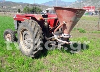 Λαμία: Έπεσε από το τρακτέρ και η ρόδα του πάτησε το κεφάλι