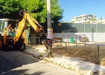 Νέα εργολαβία αποκατάστασης πεζοδρομίων