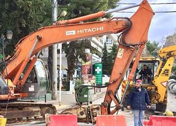 Στην οδό Μπουμπουλίνας το μεγάλο έργο όμβριων