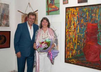 Στην έκθεση ζωγραφικής ο Χρήστος Φωτίδης