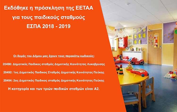 Εκδόθηκε η πρόσκληση για τους Παιδικούς Σταθμούς ΕΣΠΑ