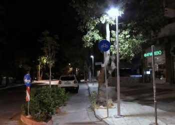 «Φωτισμός στον ποδηλατοδρόμο της βιοκλιματικής»