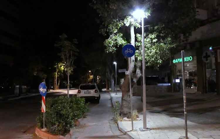 «Φωτισμός στον ποδηλατοδρόμο της βιοκλιματικής»