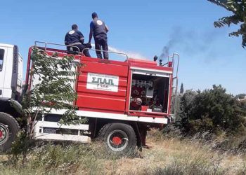Ο ΣΠΑΠ στην κατάσβεση της πυρκαγιάς στο κτήμα Καρέλλα