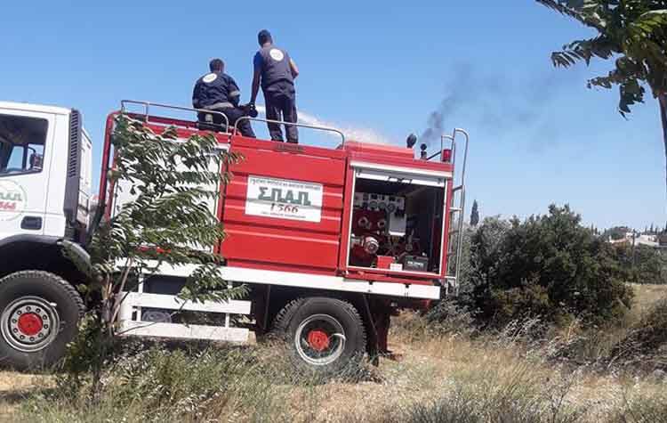 Ο ΣΠΑΠ στην κατάσβεση της πυρκαγιάς στο κτήμα Καρέλλα