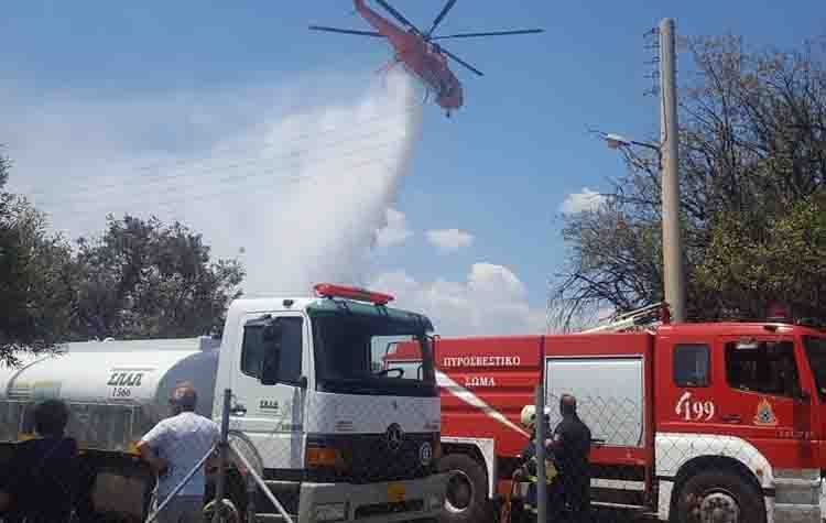 O ΣΠΑΠ συνέδραμε στην κατάσβεση πυρκαγιάς στο Μενίδι