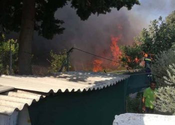 O ΣΠΑΠ συμμετείχε στην προσπάθεια κατάσβεσης πυρκαγιάς στο Γέρακα