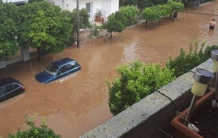 Πλημμύρισαν πάνω από 10 χώροι - Πτώση δέντρων στους δρόμους