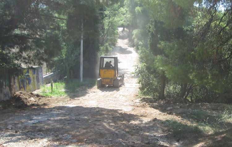 Ο ΣΠΑΠ αποκαθιστά τους δρόμους του δάσους Συγγρού