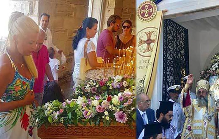 Προσκύνημα της Μαρίνας Σταυράκη - Πατούλη στην Παναγία της  Εκατονταπυλιανής της Πάρου