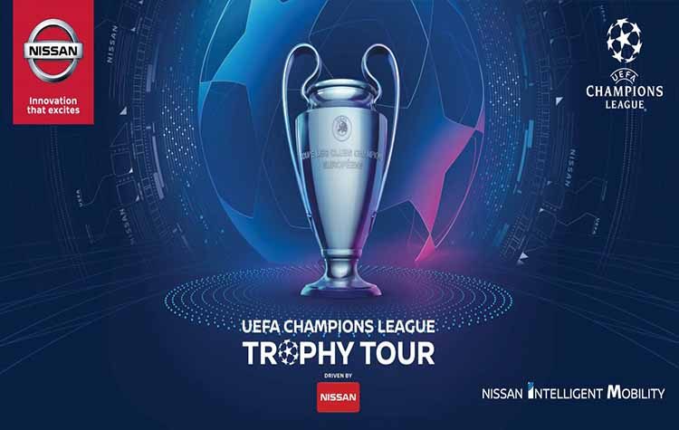 Η Nissan ξεκινά περιοδεία με το νέο τρόπαιο  του UEFA Champions League