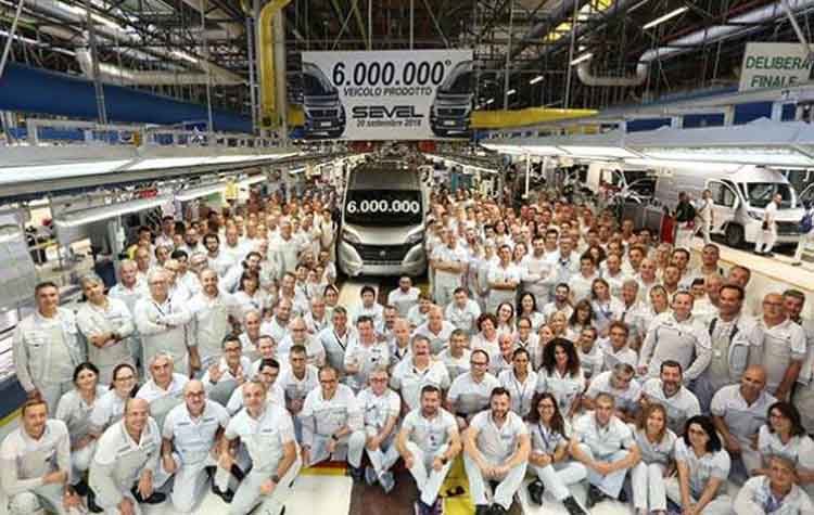Το εργοστάσιο του Sevel στο Val di Sangro έφτασε τα 6.οοο.οοο οχήματα