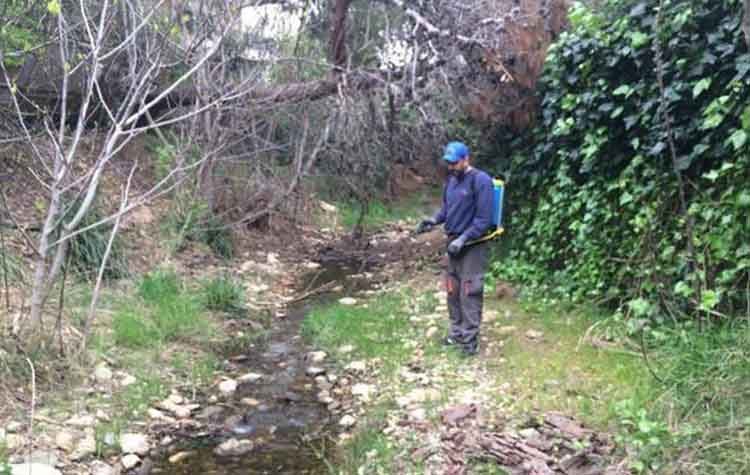 14ος κύκλος ψεκασμών για κουνούπια σε ρέματα της Βόρειας Αθήνας