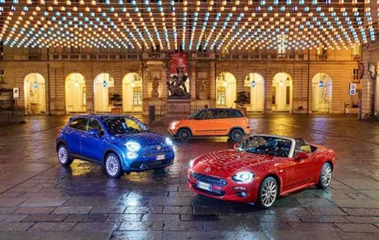 Τα φώτα της Luci d’Artista πάνω στη Fiat