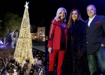 Το Μαρούσι άναψε το χριστουγεννιάτικο δέντρο με Δέσποινα Βανδή