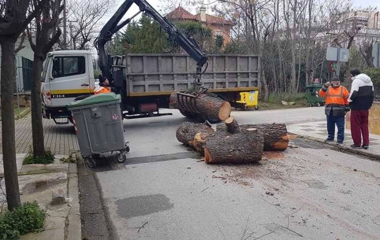 Παρέμβαση των δημοτικών υπηρεσιών σε 8 σημεία κατά της κακοκαιρίας