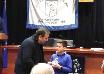 Νέους αθλητές του Α.Ο. Παραδείσου βράβευσε ο Κώστας Ρώτας