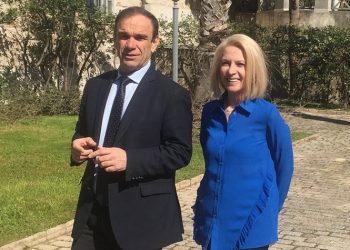 Η Καλλιόπη Πάστρα - Μάγερ στο συνδυασμό του Νίκου Χιωτάκη