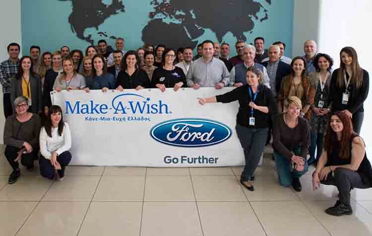 Οι εργαζόμενοι της Ford Motor Ελλάς προσφέρουν δώρα στο Make a Wish