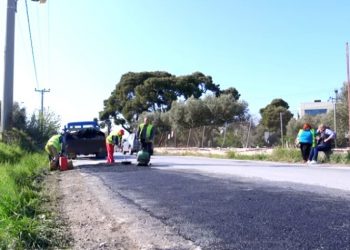 Σε εξέλιξη εργολαβία για την κάλυψη λακκουβών