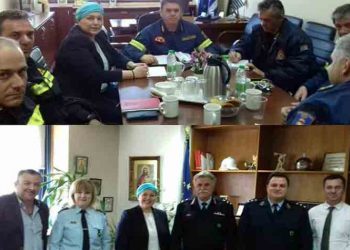 Συναντήσεις Κορωναίου με αξιωματικούς της Πυροσβεστικής και Τροχαίας