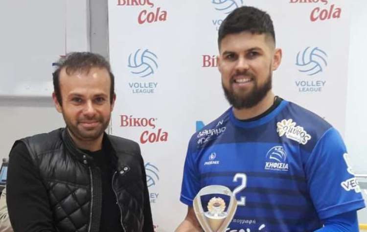 Ο Γιάννης Ρουμελιωτάκης πολυτιμότερος παίκτης της 20ης αγωνιστικής της Volley League