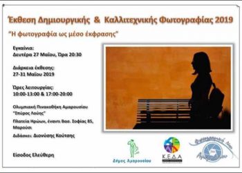 Έκθεση Δημιουργικής και Καλλιτεχνικής Φωτογραφίας 2019