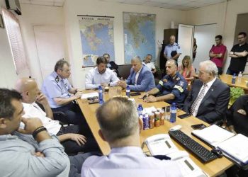 Στο Ενιαίο Συντονιστικό Κέντρο Επιχειρήσεων της Πυροσβεστικής η πρώτη επίσκεψη Πατούλη