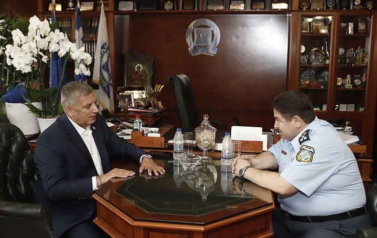 Συνάντηση Γ. Πατούλη με τον αρχηγό της ΕΛΑΣ Μ. Καραμαλάκη