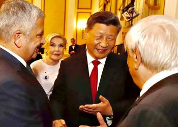 Στη δεξίωση στο Προεδρικό Μέγαρο για τον Κινέζο πρόεδρο Σι Τζινπίνγκ ο Γ. Πατούλης