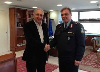 Συνάντηση Αμπατζόγλου με το νέο αστυνομικό διευθυντή ΒΑ Αττικής