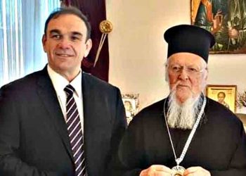 Με τον Οικουμενικό Πατριάρχη Βαρθολομαίο συναντήθηκε ο Νίκος Χιωτάκης