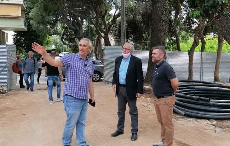 Αυτοψία Αμπατζόγλου στο έργο ανάπλασης της πλατείας Ηρώων