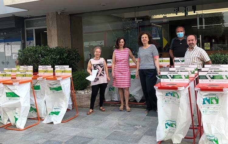 Κάδοι εσωτερικής ανακύκλωσης στην Περιφερειακή Ενότητα Βορείου Τομέα