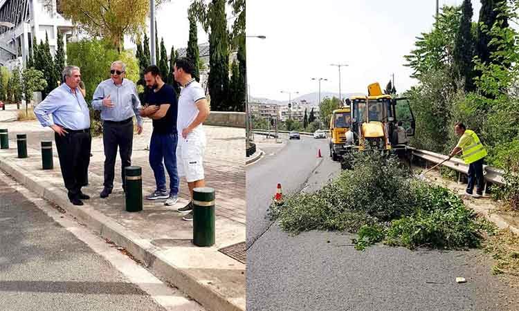 Καθαρισμός και συντήρηση πρασίνου στον χώρο του ΟΑΚΑ