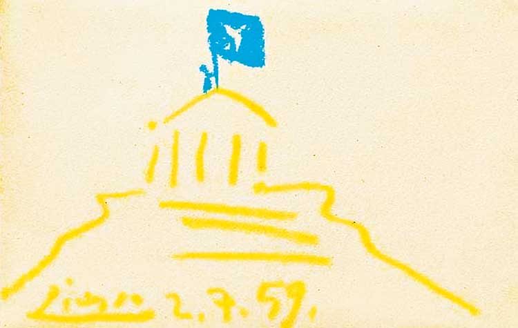 O Πάμπλο Πικάσο εμπνεεται απο τον Μανώλη Γλέζο