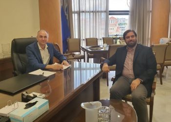 Συνάντηση Στράτου Σαραούδα με τον Πρόεδρο της ΜΟΔ, Γιώργο Παπαδημητρίου