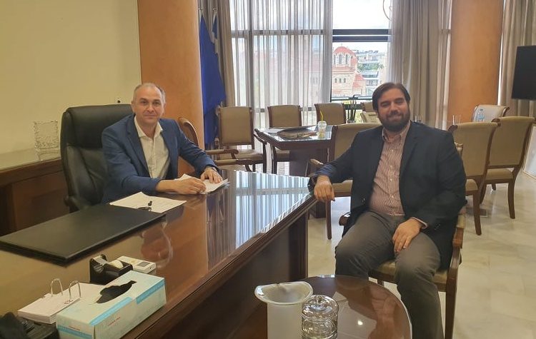 Συνάντηση Στράτου Σαραούδα με τον Πρόεδρο της ΜΟΔ, Γιώργο Παπαδημητρίου